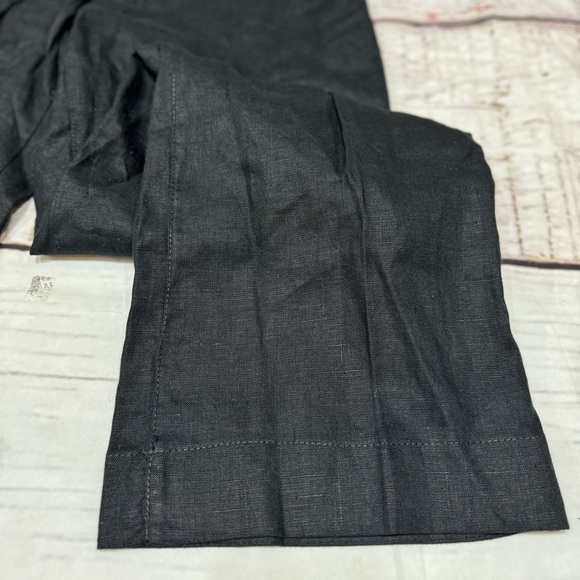 LIZ CLAIBORNE SLOANE 100% Linen women’s straight fit  trousers 4 Vintage Y2K EUC - Picture 4 of 12